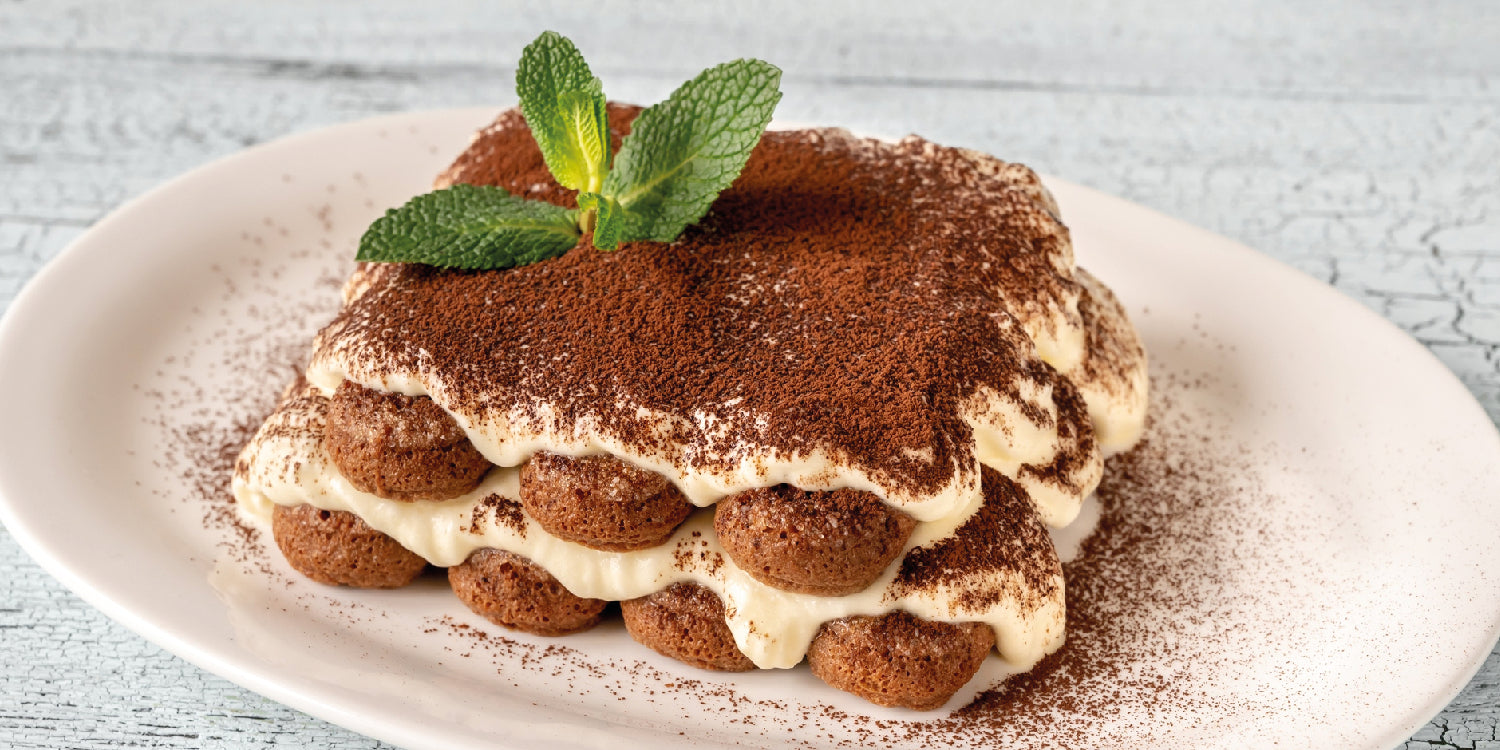 Tiramisú con Cafetera Bari