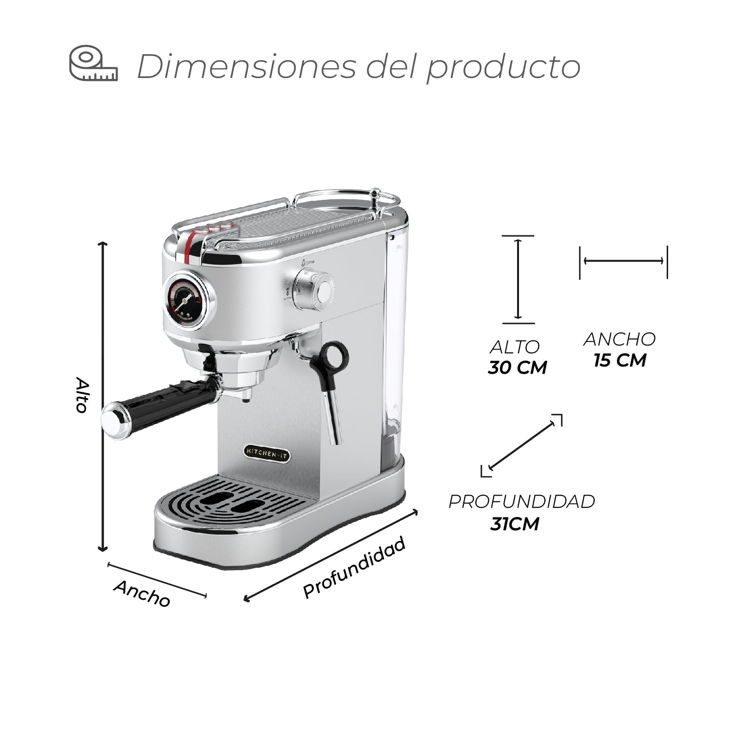 Cafetera Espresso Bari 5 en 1