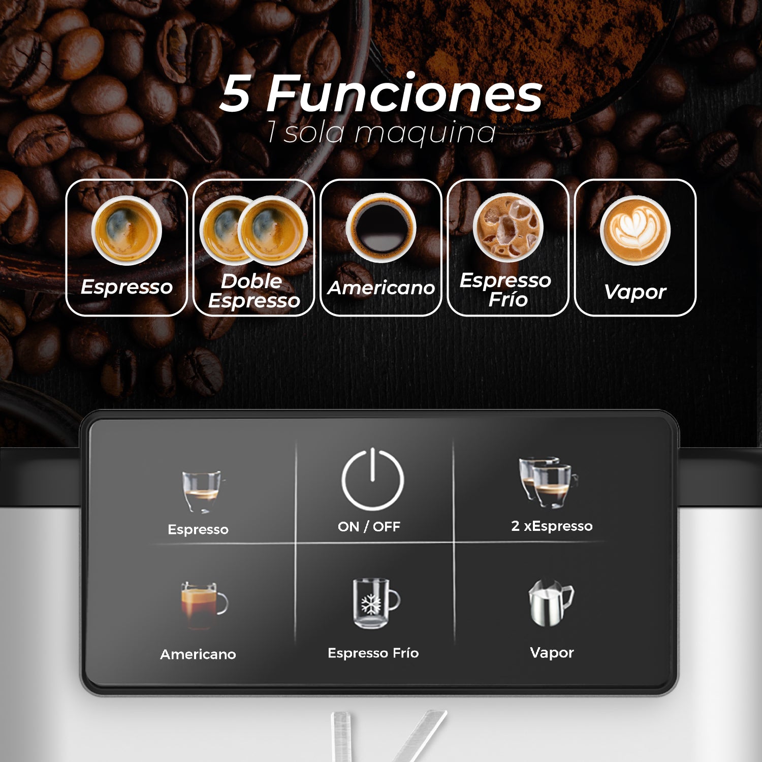 Cafetera Espresso Cool Shot 5 en 1