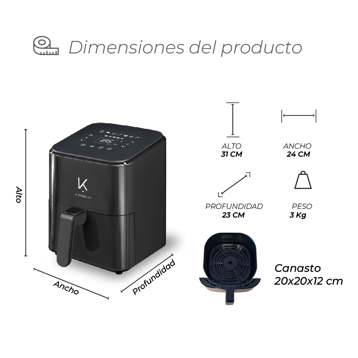 Freidora de Aire 4L Chef Edition