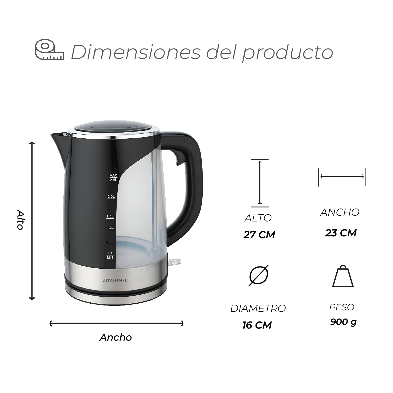 Hervidor eléctrico 2.5L Big Edition