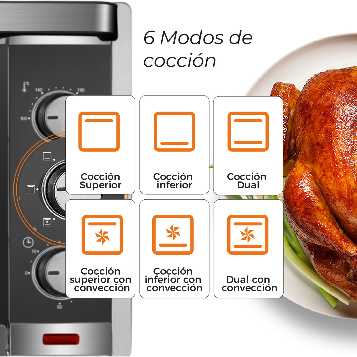 Horno Eléctrico 60L Silver Series
