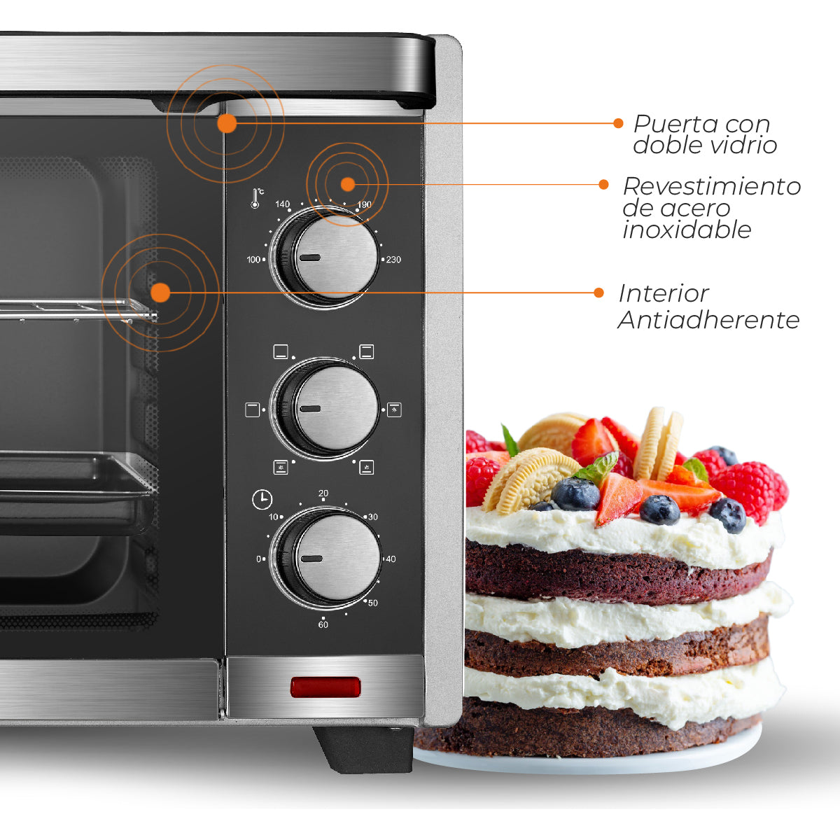 Horno Eléctrico 60L Silver Series