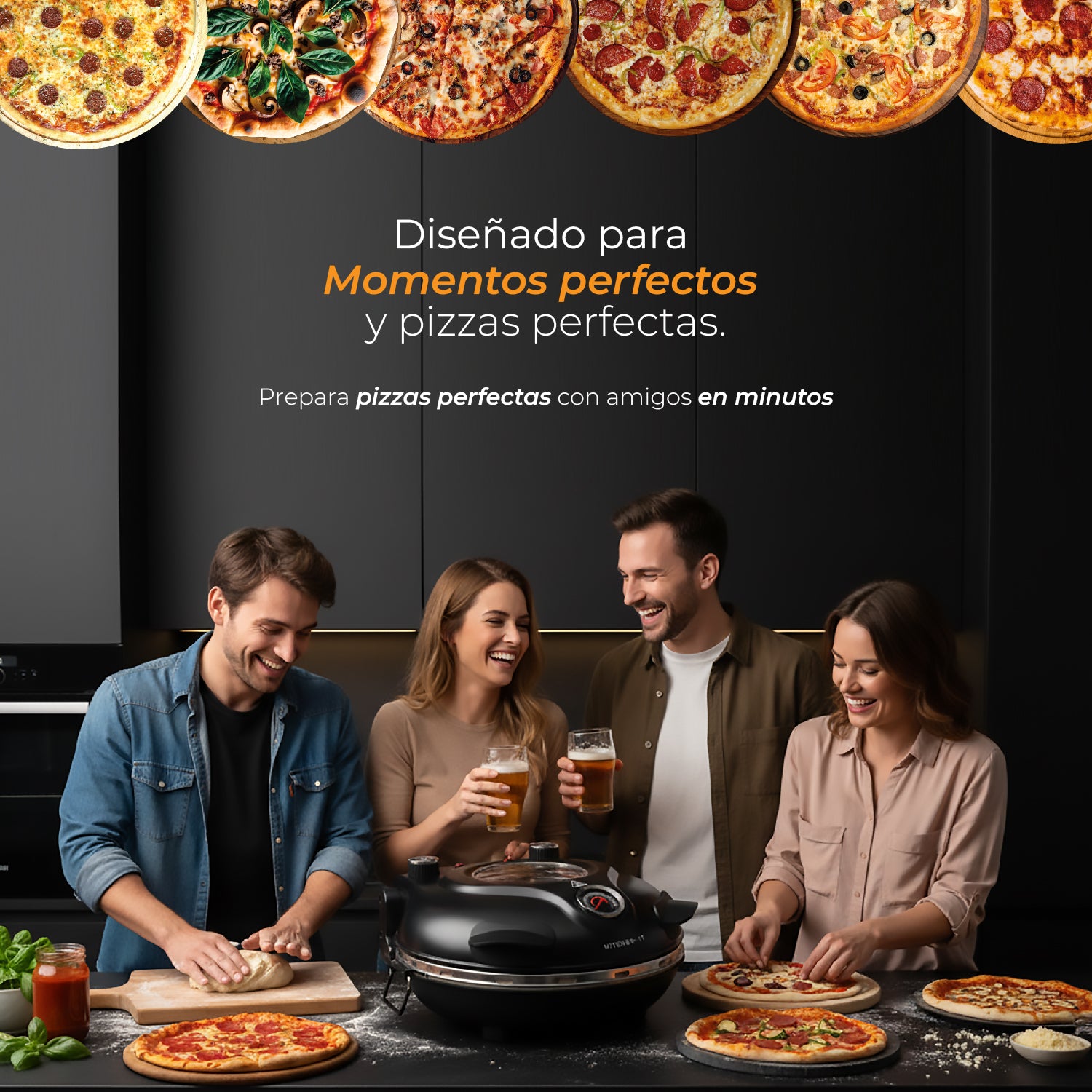 Horno Pizza a la Piedra Black Edition