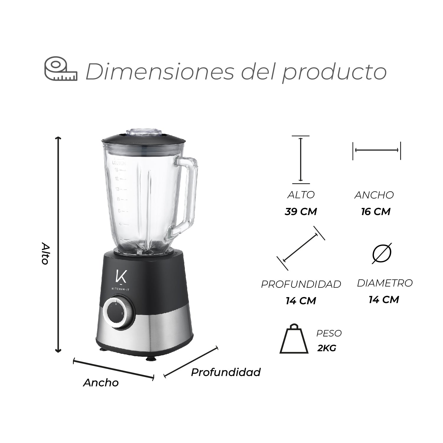 Licuadora 800W Power Pro