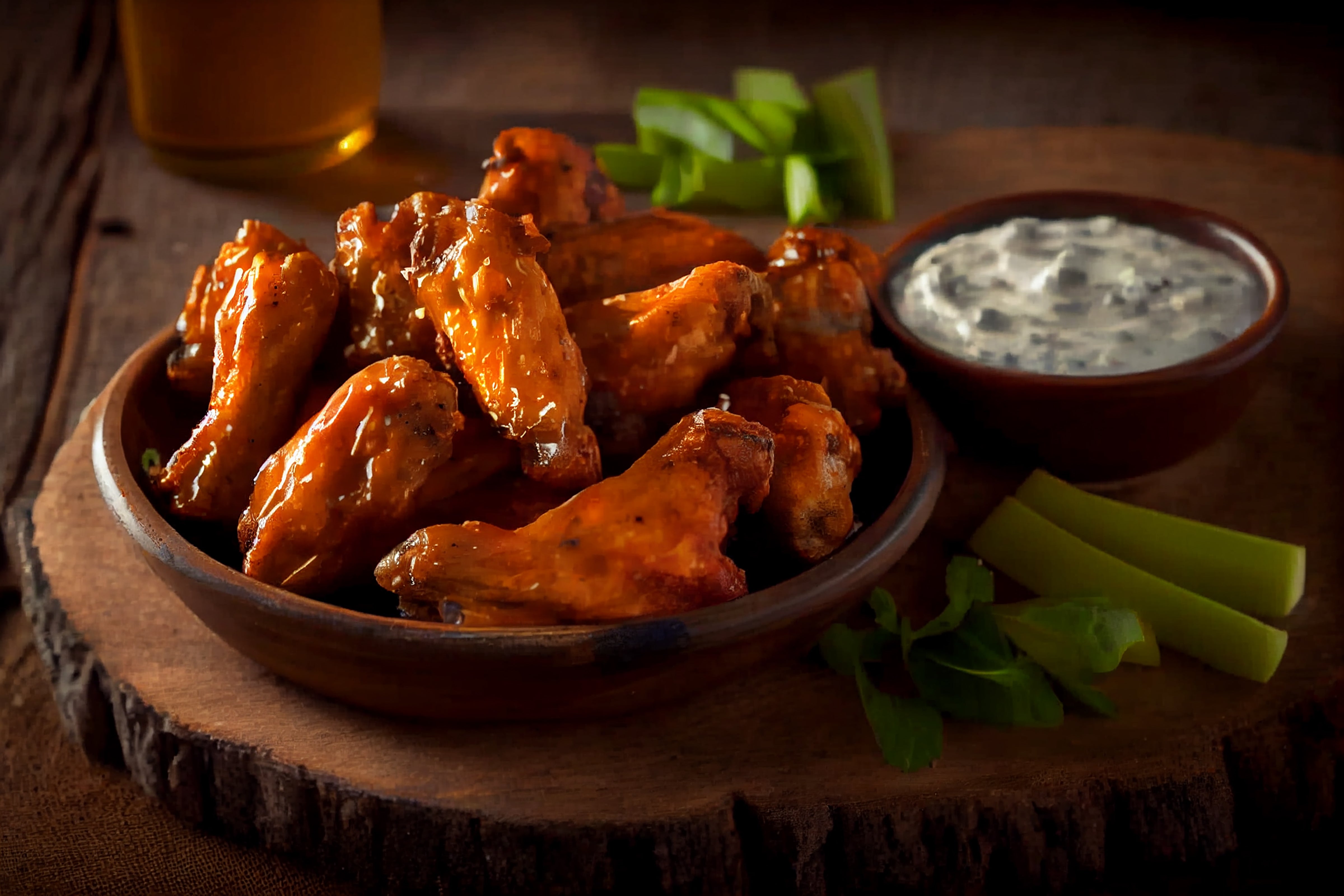 Alitas de Pollo con Glaseado de Miel y Ajo en Freidora de Aire