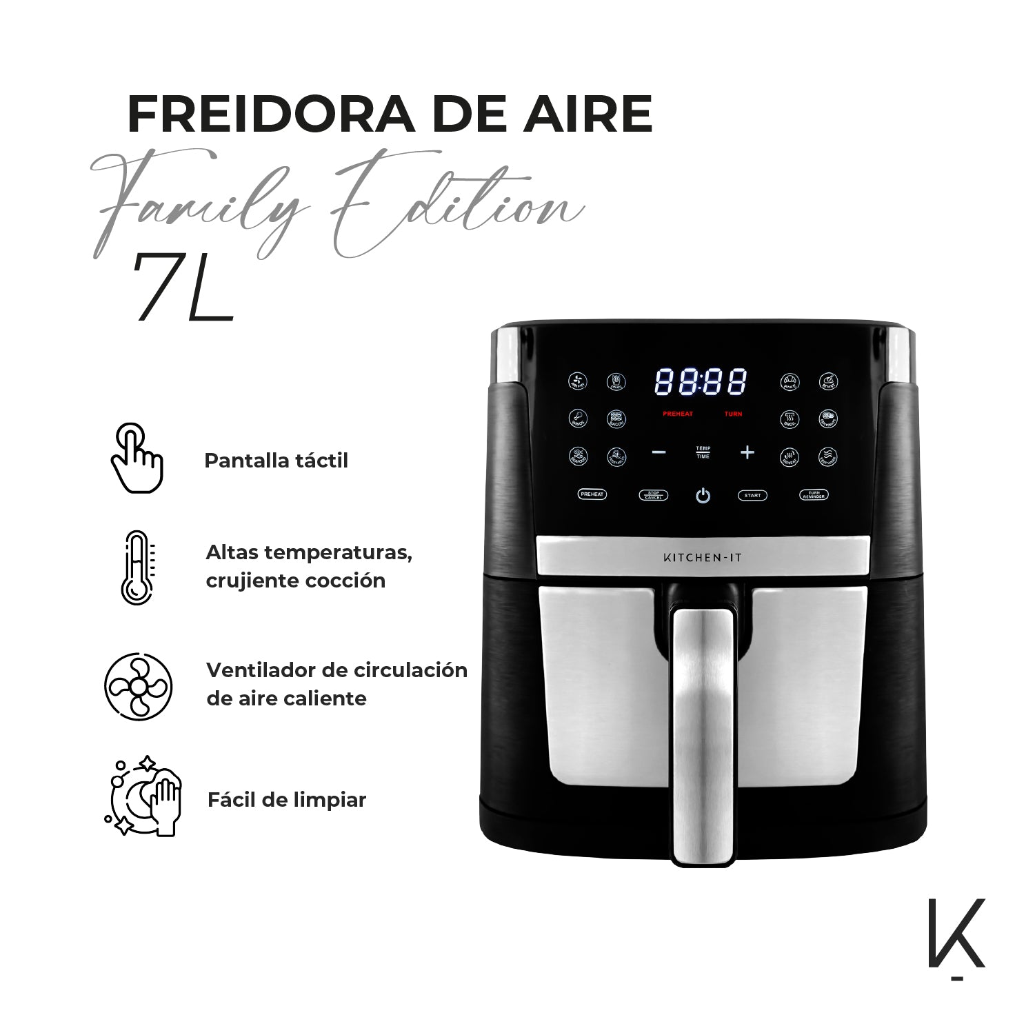 Freidora de Aire Family Edition 7L Kitchen-It