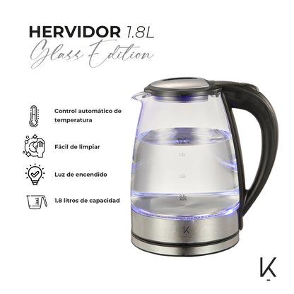 Hervidor Glass Edition 1.8L Kitchen-It