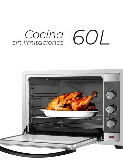 Horno Eléctrico Silver Series 60L Kitchen-It