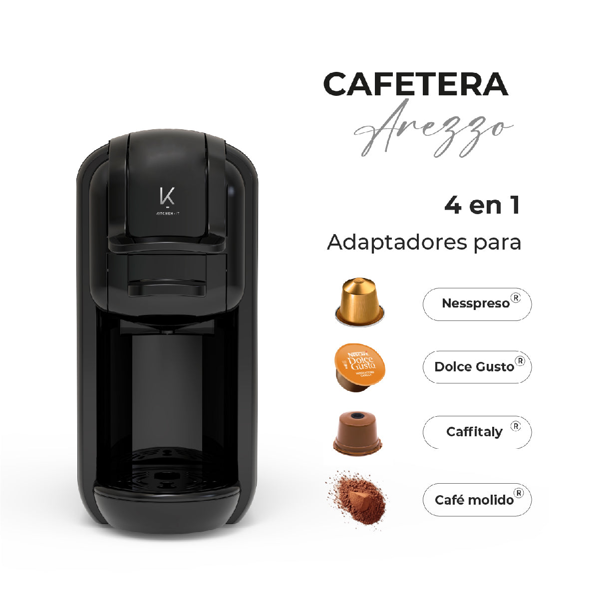 Cafetera Arezzo 4 en 1 Kitchen-It