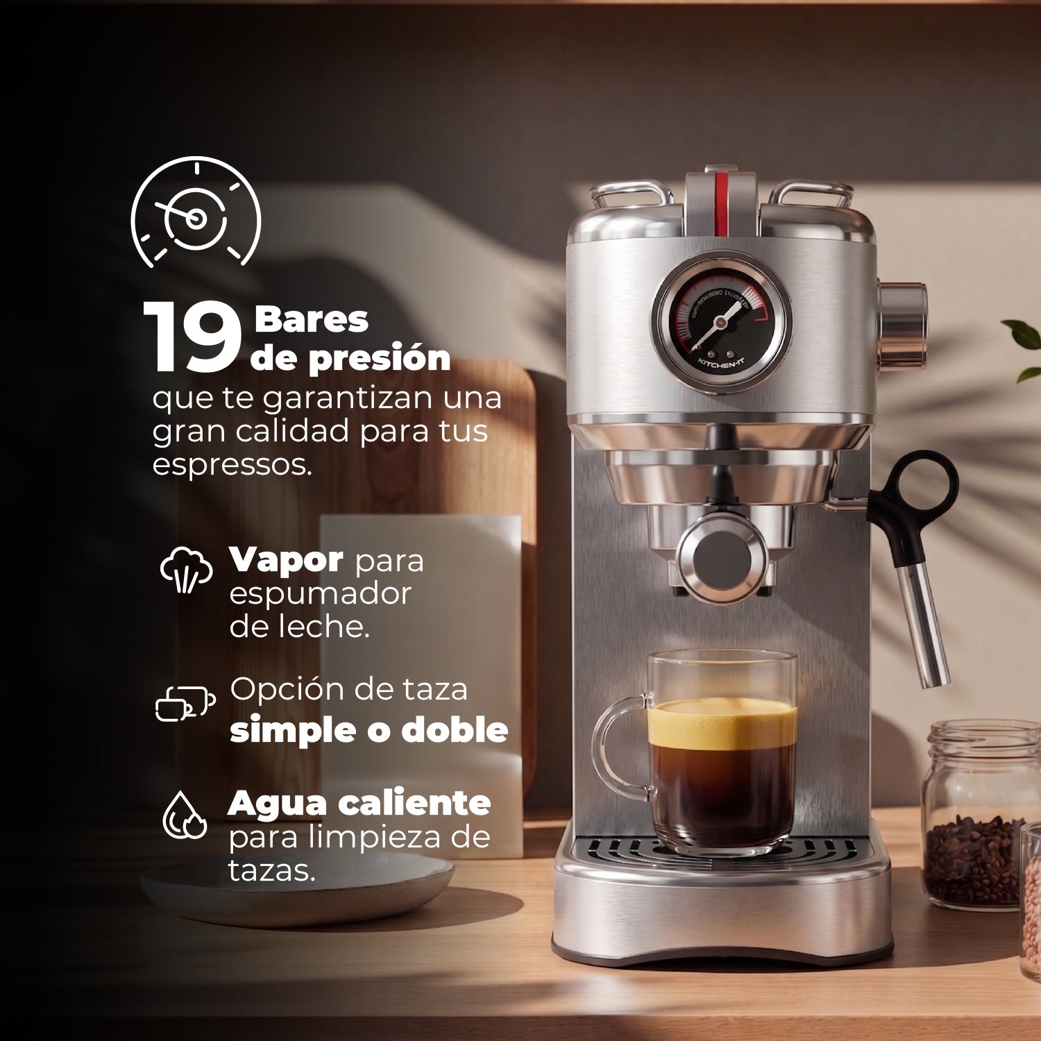 Cafetera Espresso Bari 5 en 1