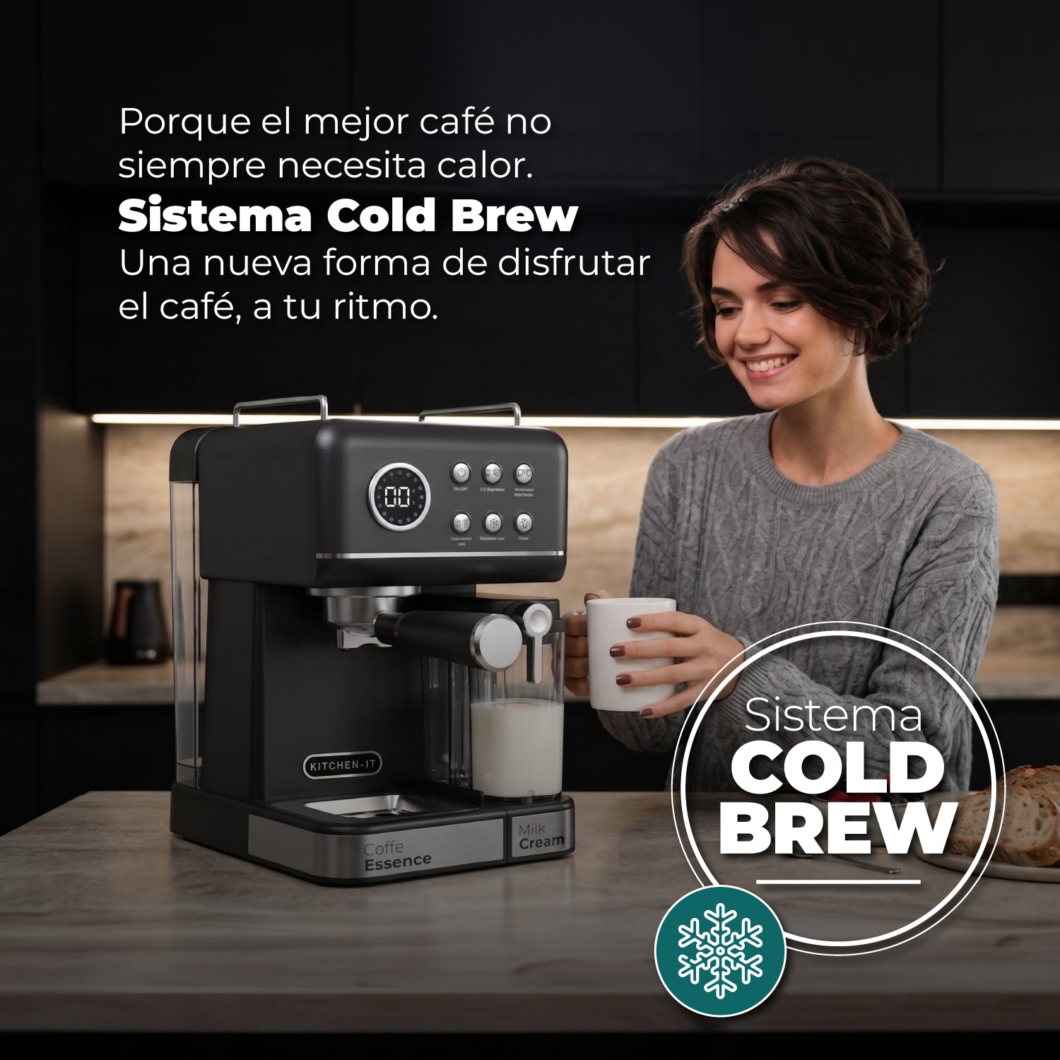 Cafetera Espresso Cream Lab 8 en 1