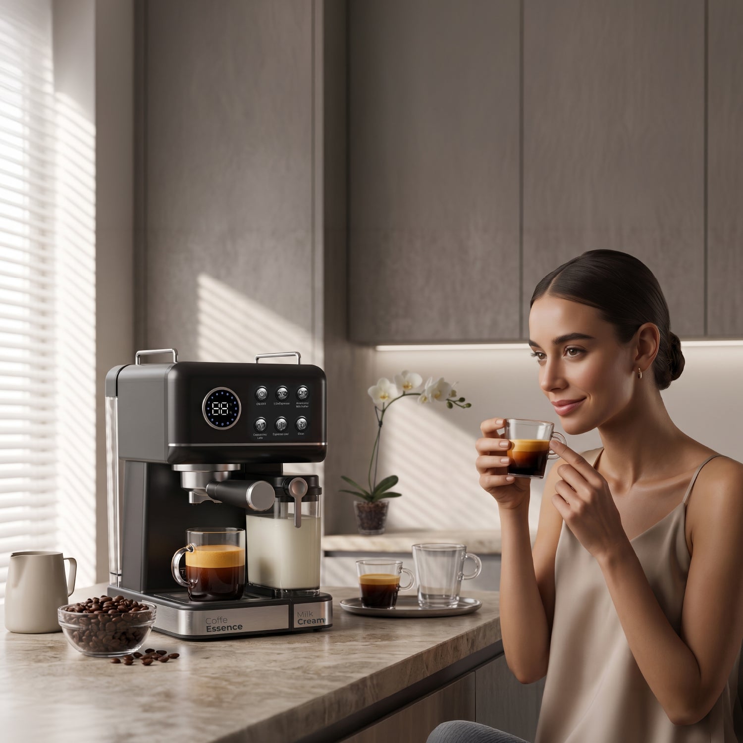 Cafetera Espresso Cream Lab 8 en 1
