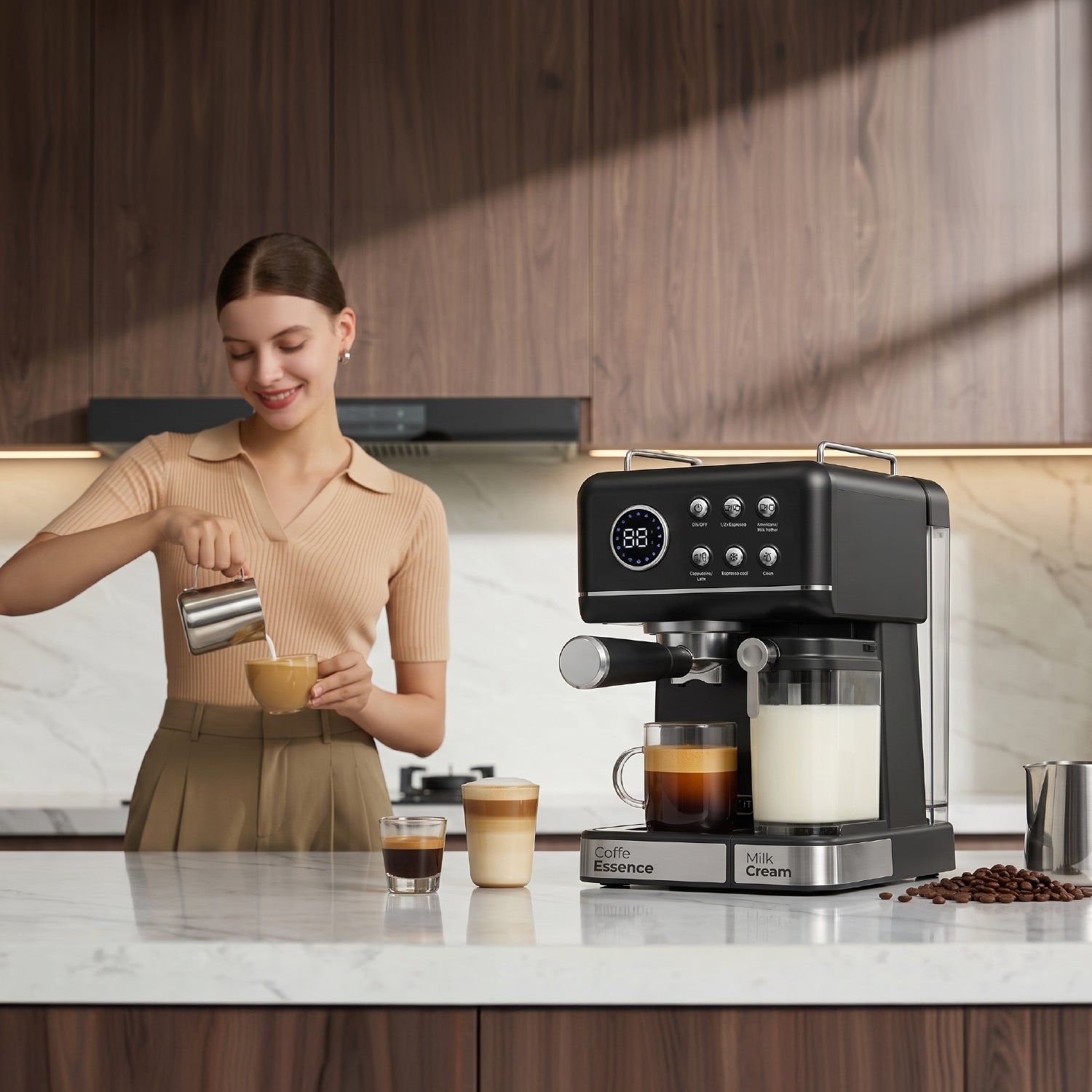 Cafetera Espresso Cream Lab 8 en 1