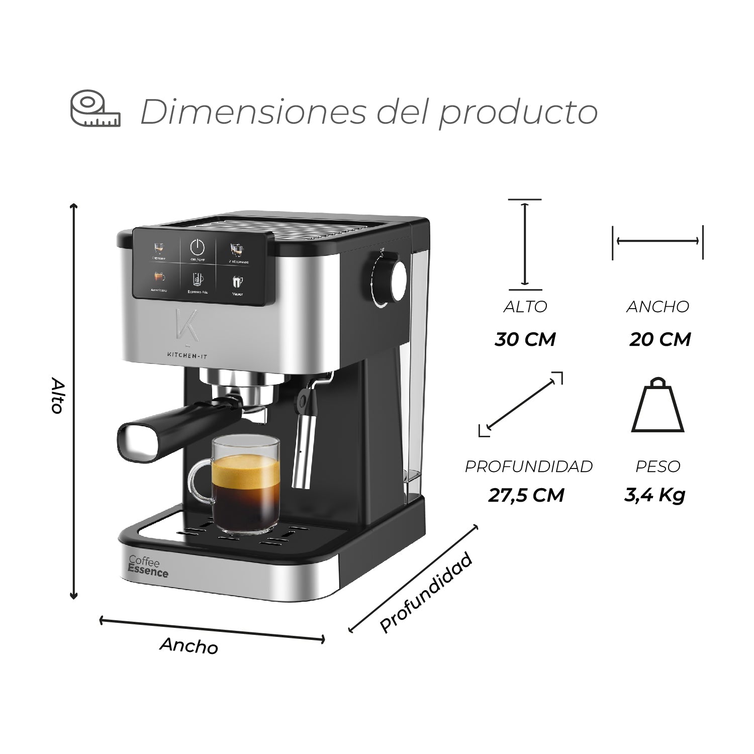 Cafetera Espresso Cool Shot 5 en 1