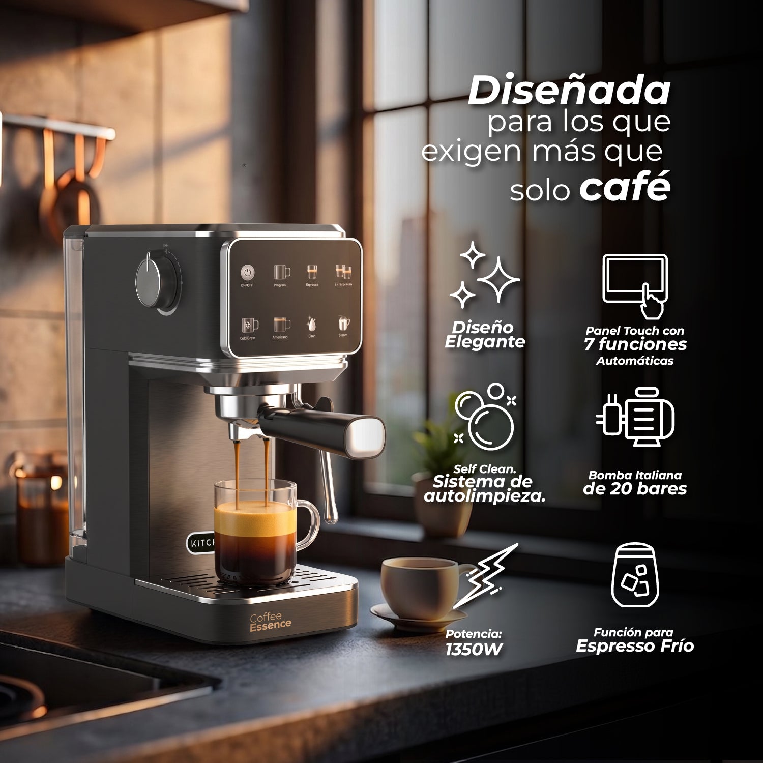 Cafetera Espresso Slim Shot 7 en 1