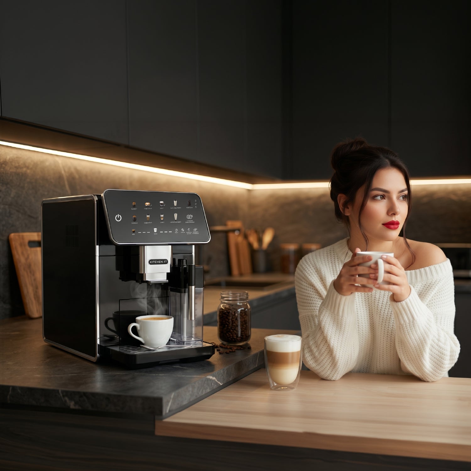 Cafetera Espresso Super Automática Latte Deluxe