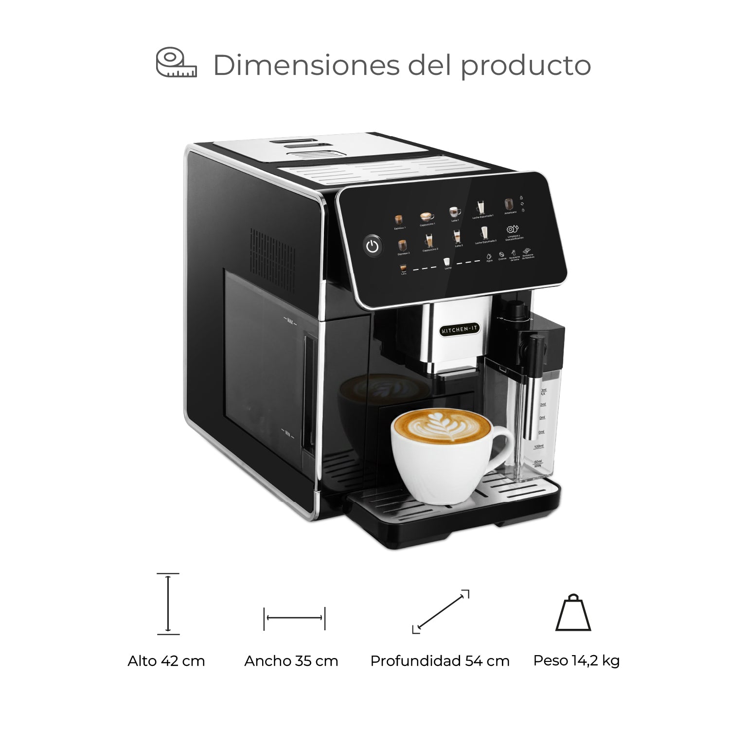 Cafetera Espresso Super Automática Latte Deluxe