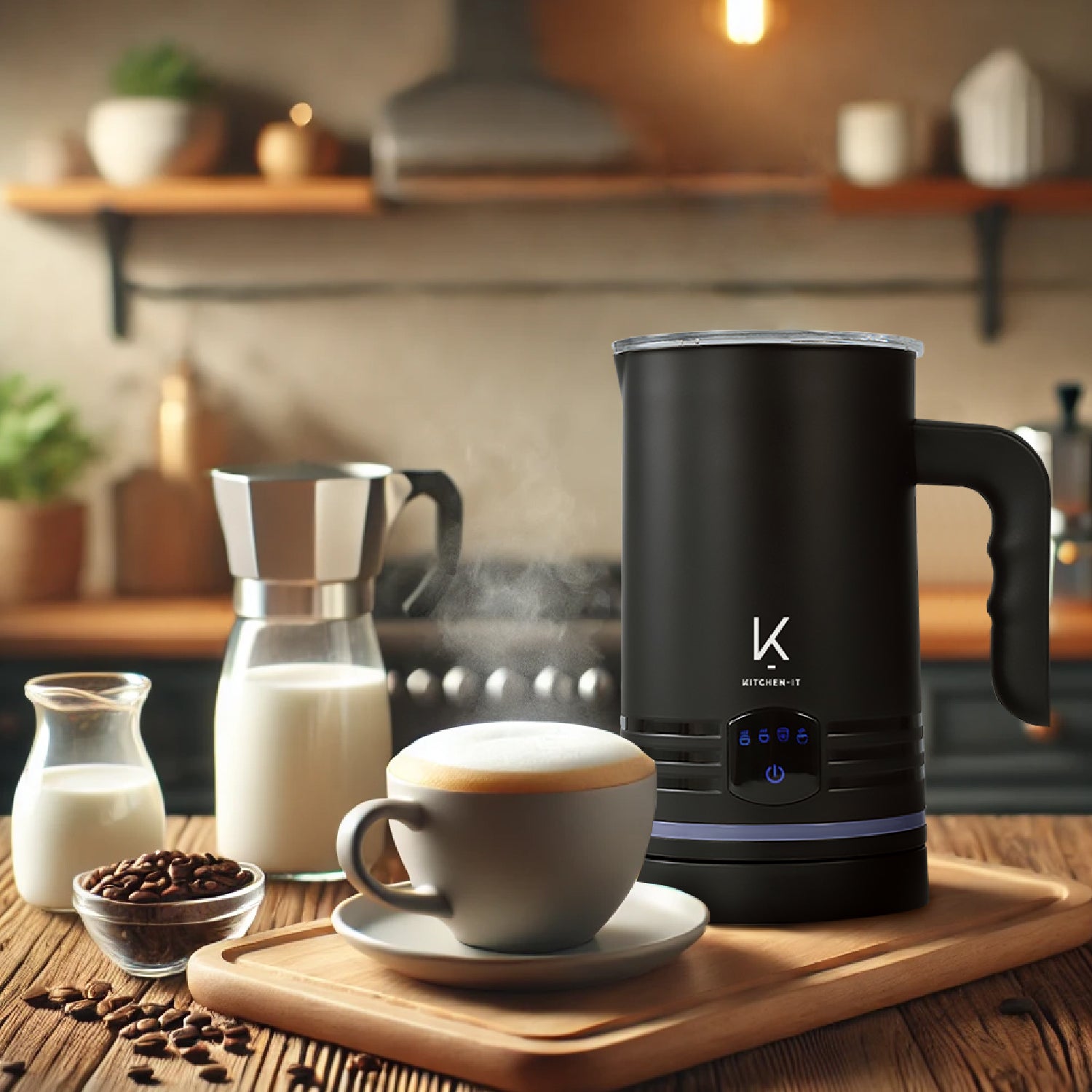 Espumador de Leche Aerofoam 4 en 1 Kitchen-It