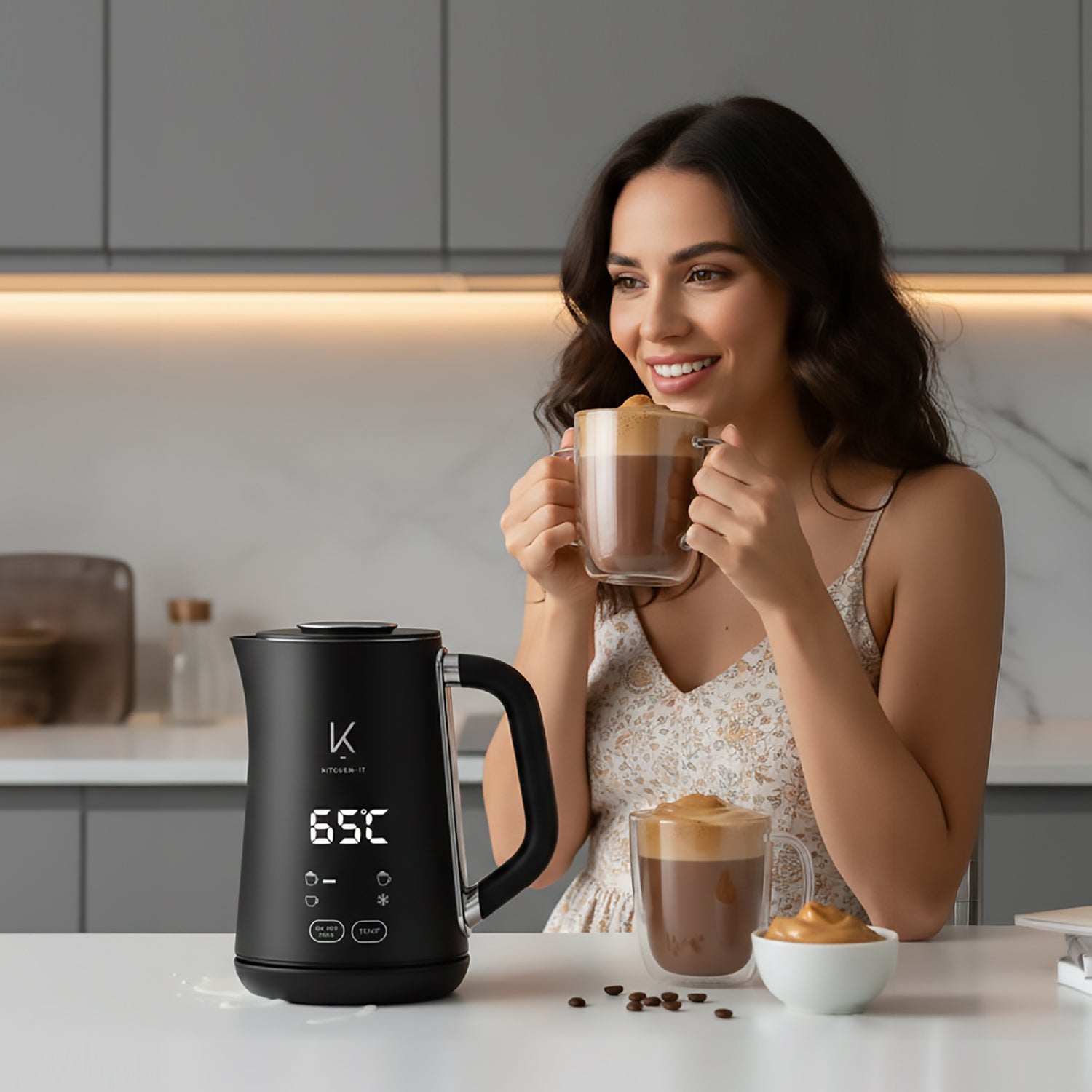 Espumador de Leche Eléctrico AeroTemp Pro 4 en 1