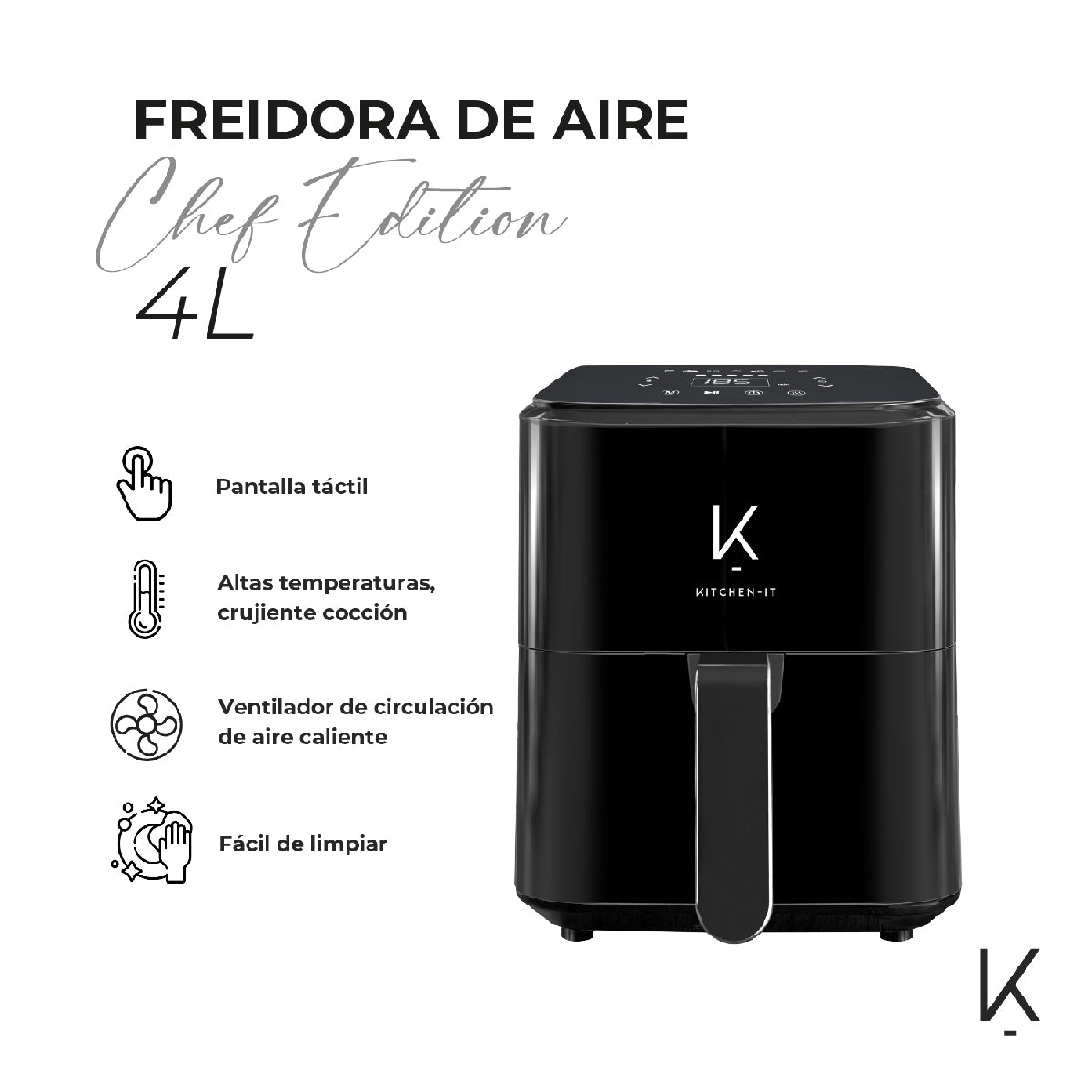 Freidora de Aire Chef Edition 4L Kitchen-It