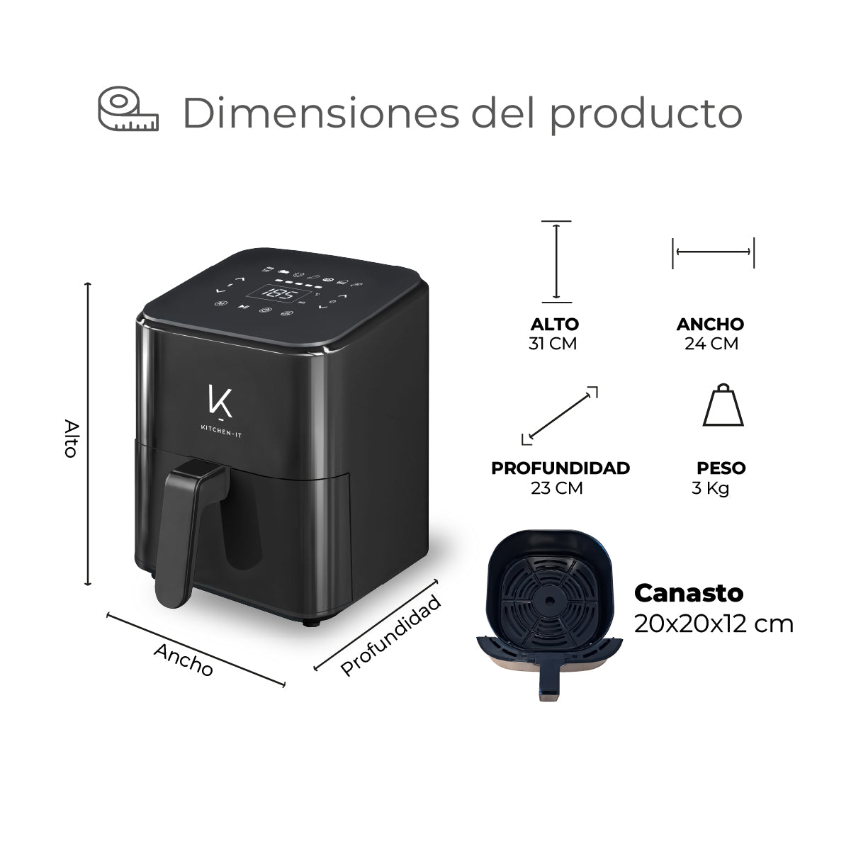 Freidora de Aire 4L Chef Edition