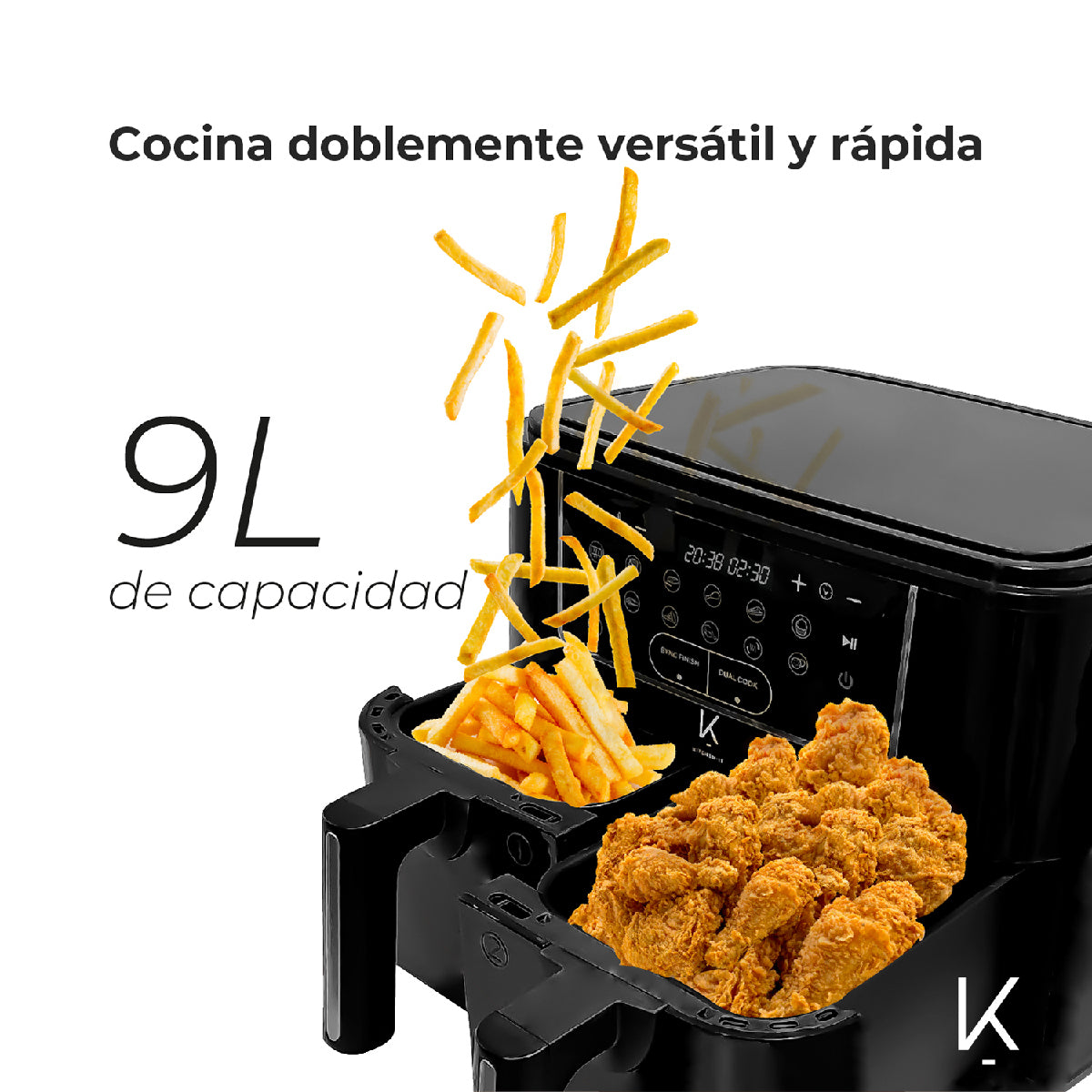 Freidora de Aire Dual Edition 9L Kitchen-It