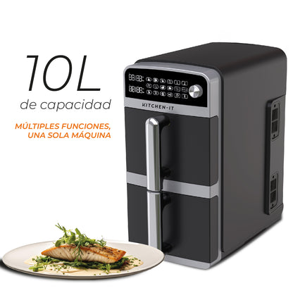 Freidora de Aire Dual Crisp XL 10L Kitchen-It