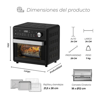 Horno Freidora de Aire Full Edition 24 en 1 - 15L