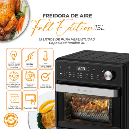 Horno Freidora de Aire Full Edition 24 en 1 - 15L
