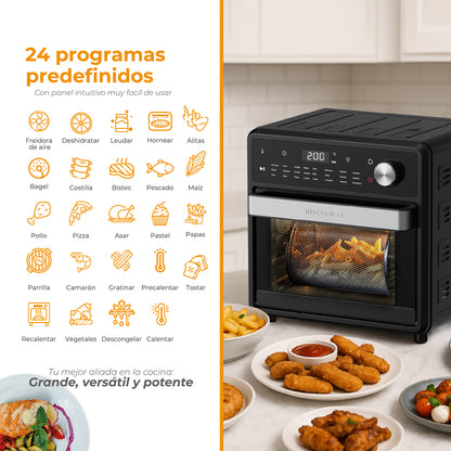 Horno Freidora de Aire Full Edition 24 en 1 - 15L