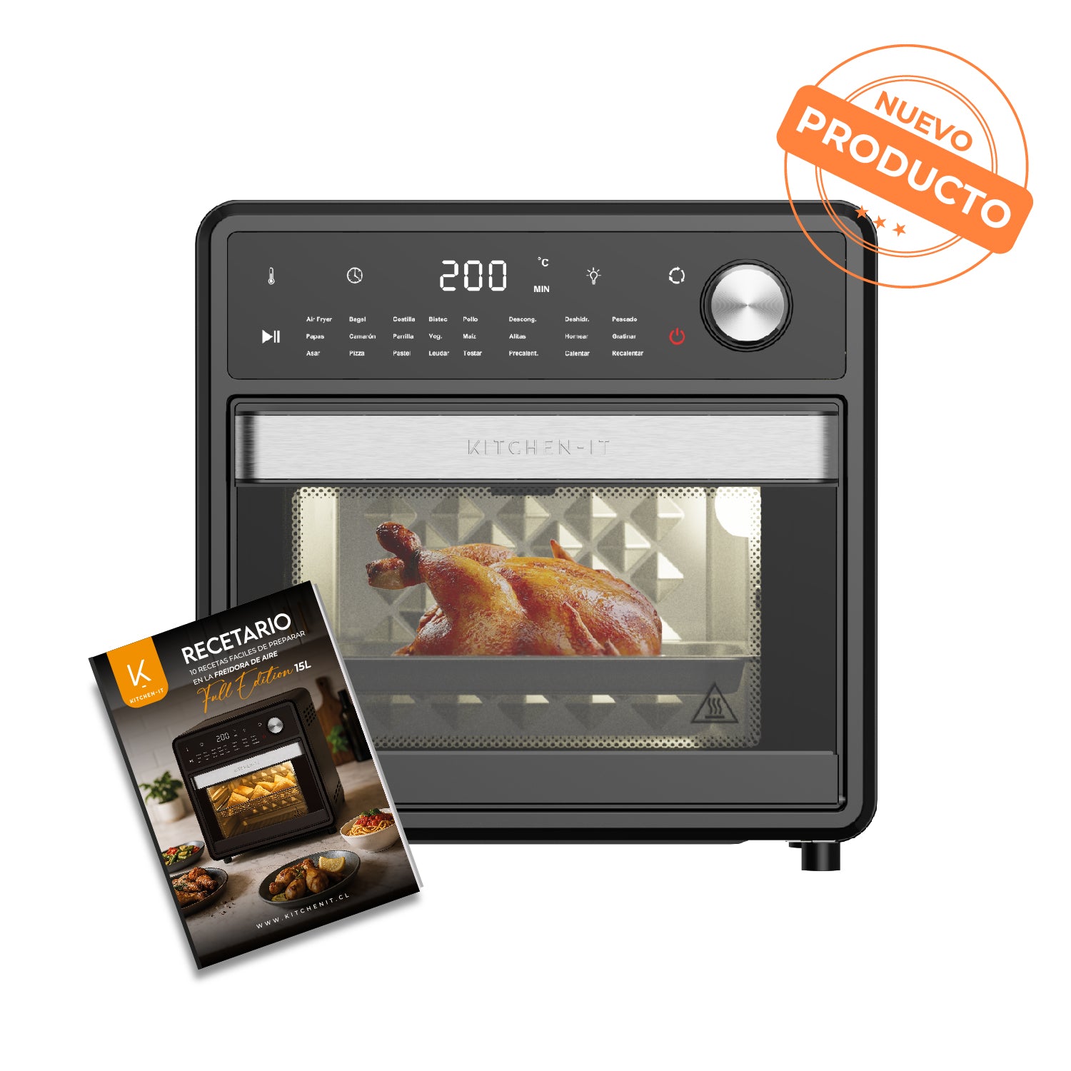 Horno Freidora de Aire Full Edition 24 en 1 - 15L