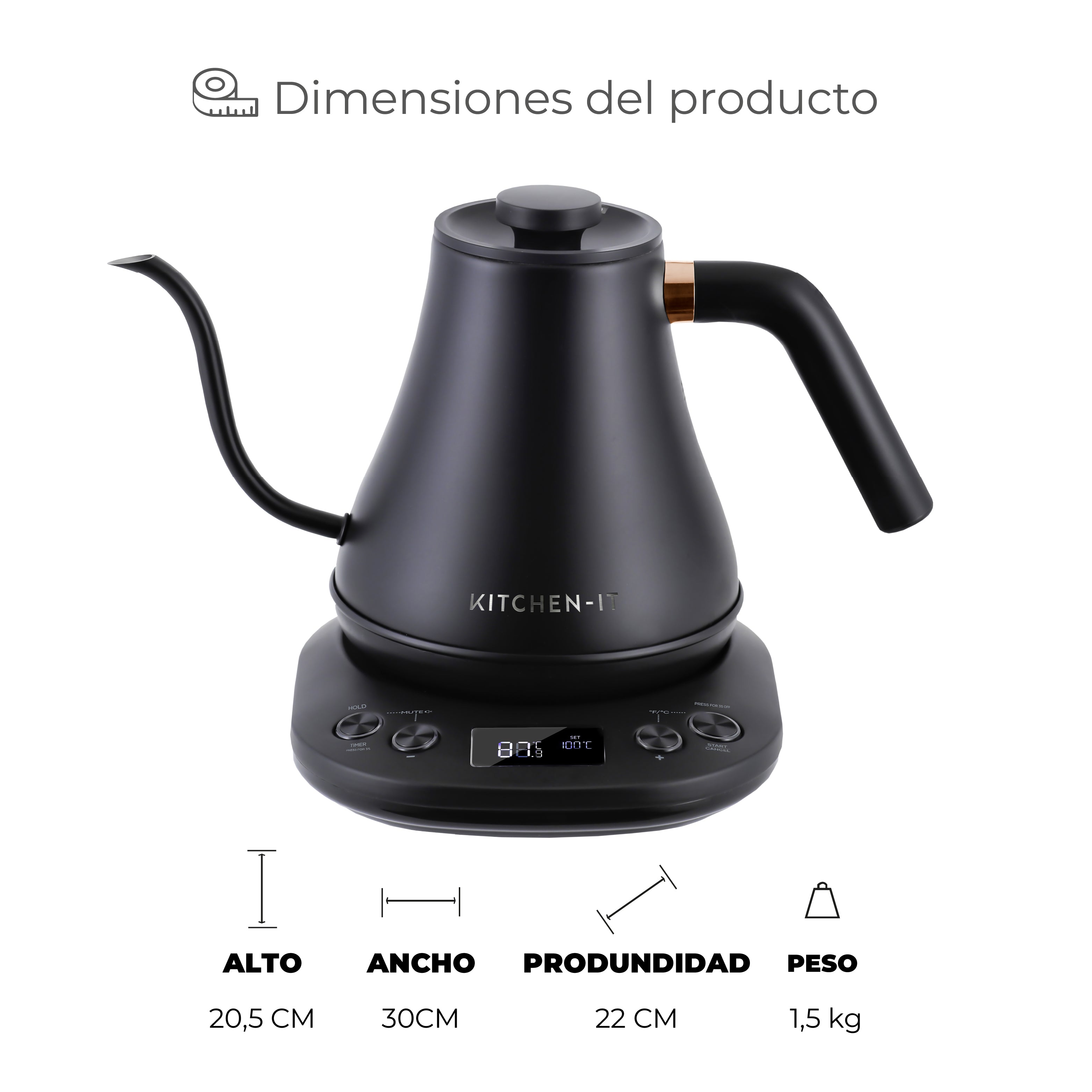 Hervidor Eléctrico Inteligente Cuello Cisne Onix