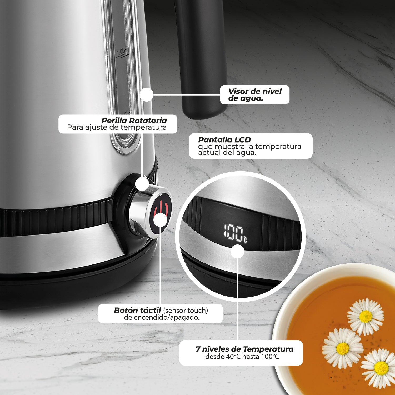 Hervidor 1.7L Temp Control
