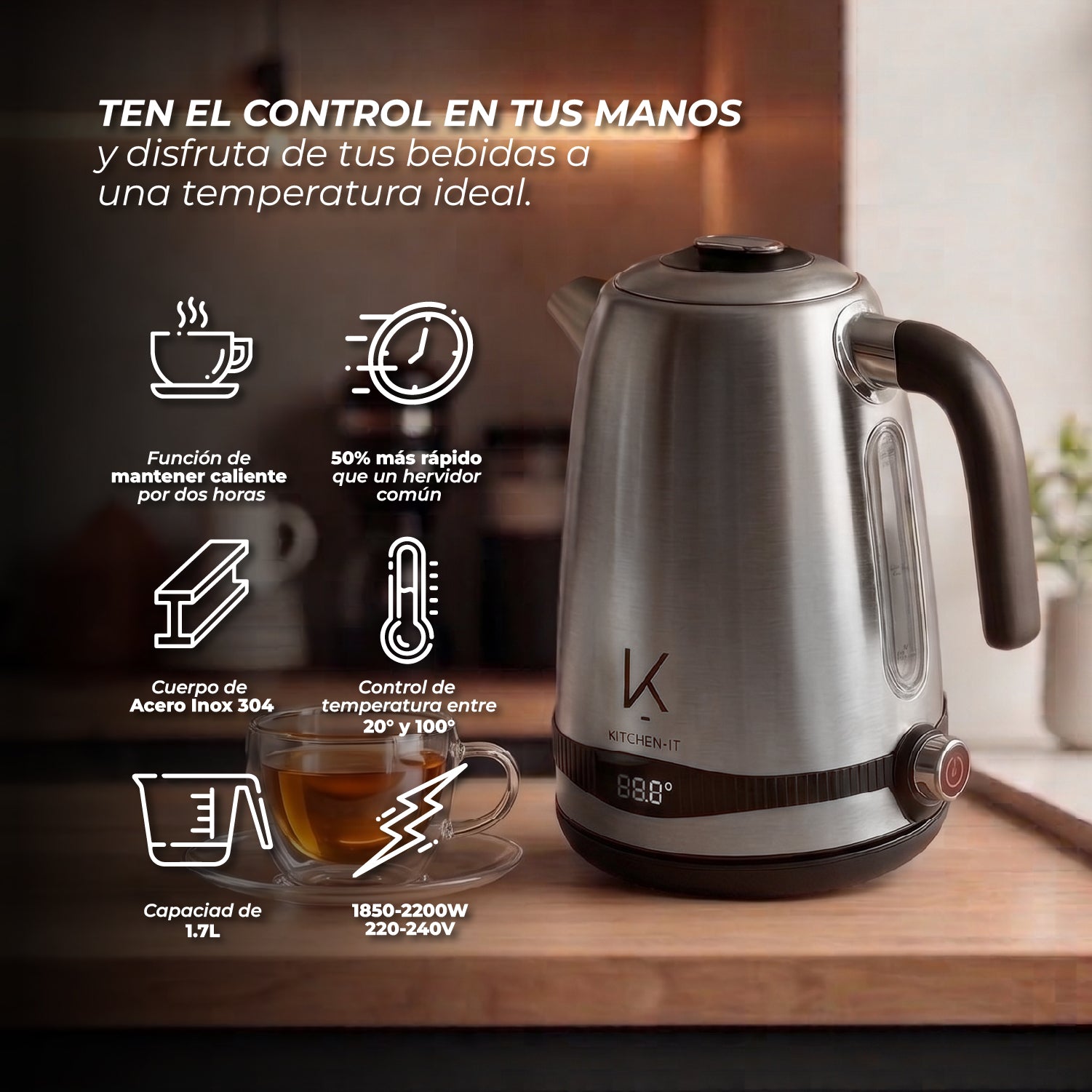 Hervidor 1.7L Temp Control