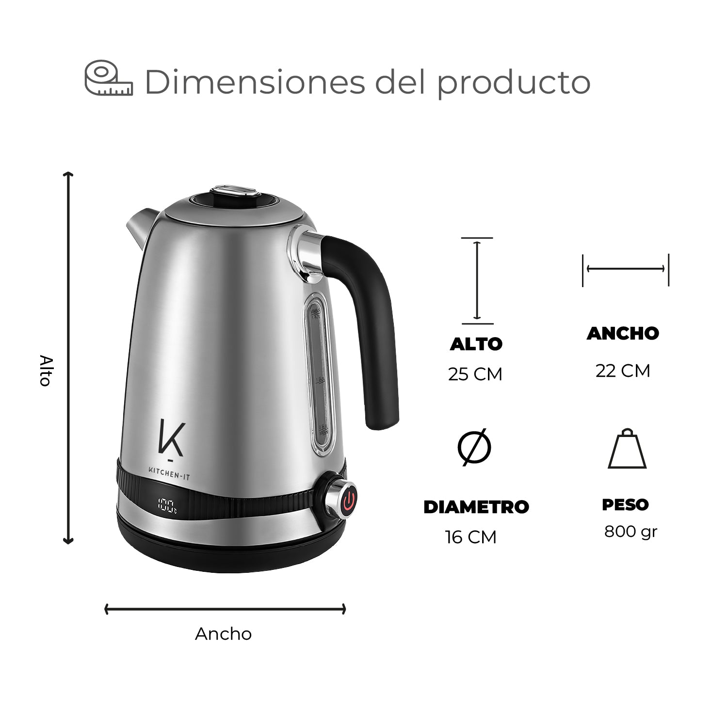 Hervidor 1.7L Temp Control