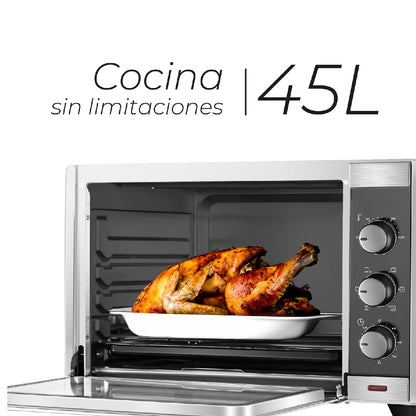 Horno Eléctrico Silver Series 45L Kitchen-It