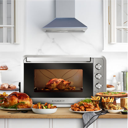 Horno Eléctrico 100L Silver Series +  Puerta doble vidrio, Convección y Spiedo
