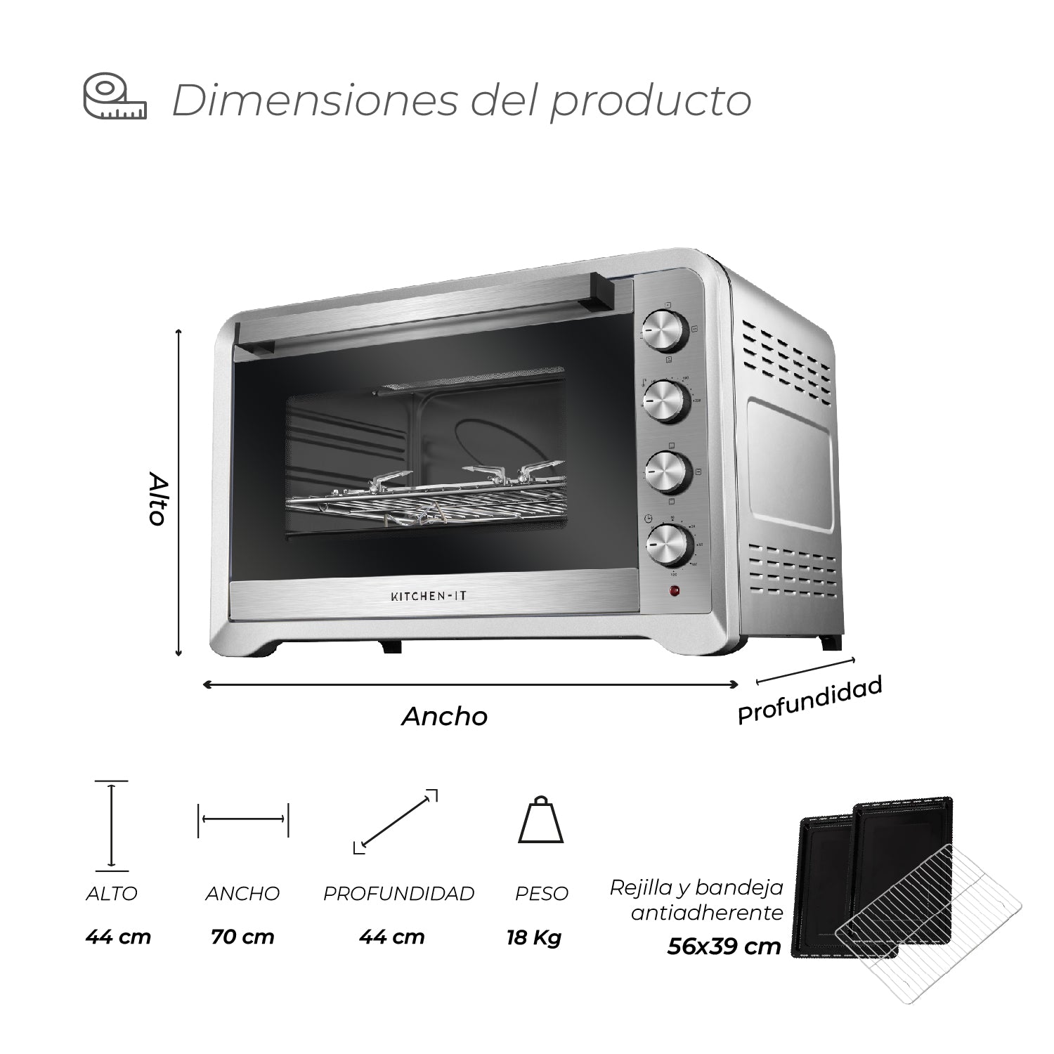 Horno Eléctrico Silver Series 100L
