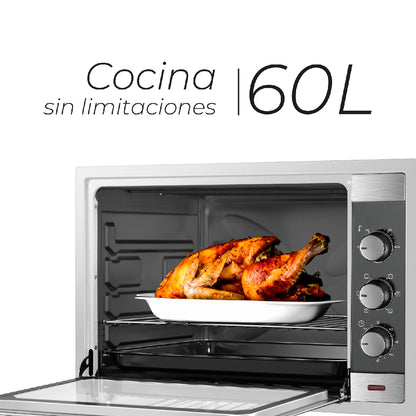 Horno Eléctrico Silver Series 60L Kitchen-It