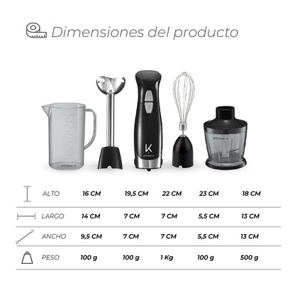 Minipimer Lite 600W 4 en 1