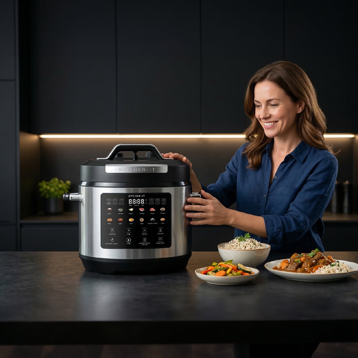 Olla a Presión Eléctrica Multifuncional 8L 27 en 1 | Multicooker XL Power Cook