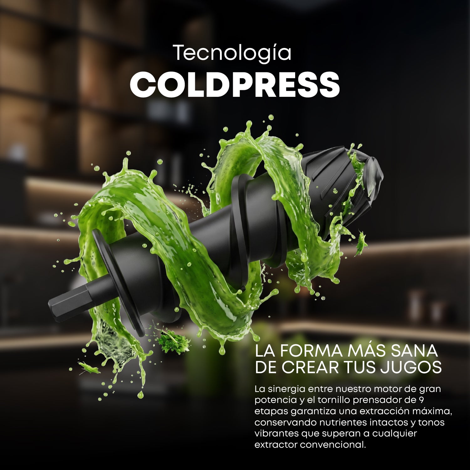 Prensadora de Jugo en Frío Slow Press Compact 160W