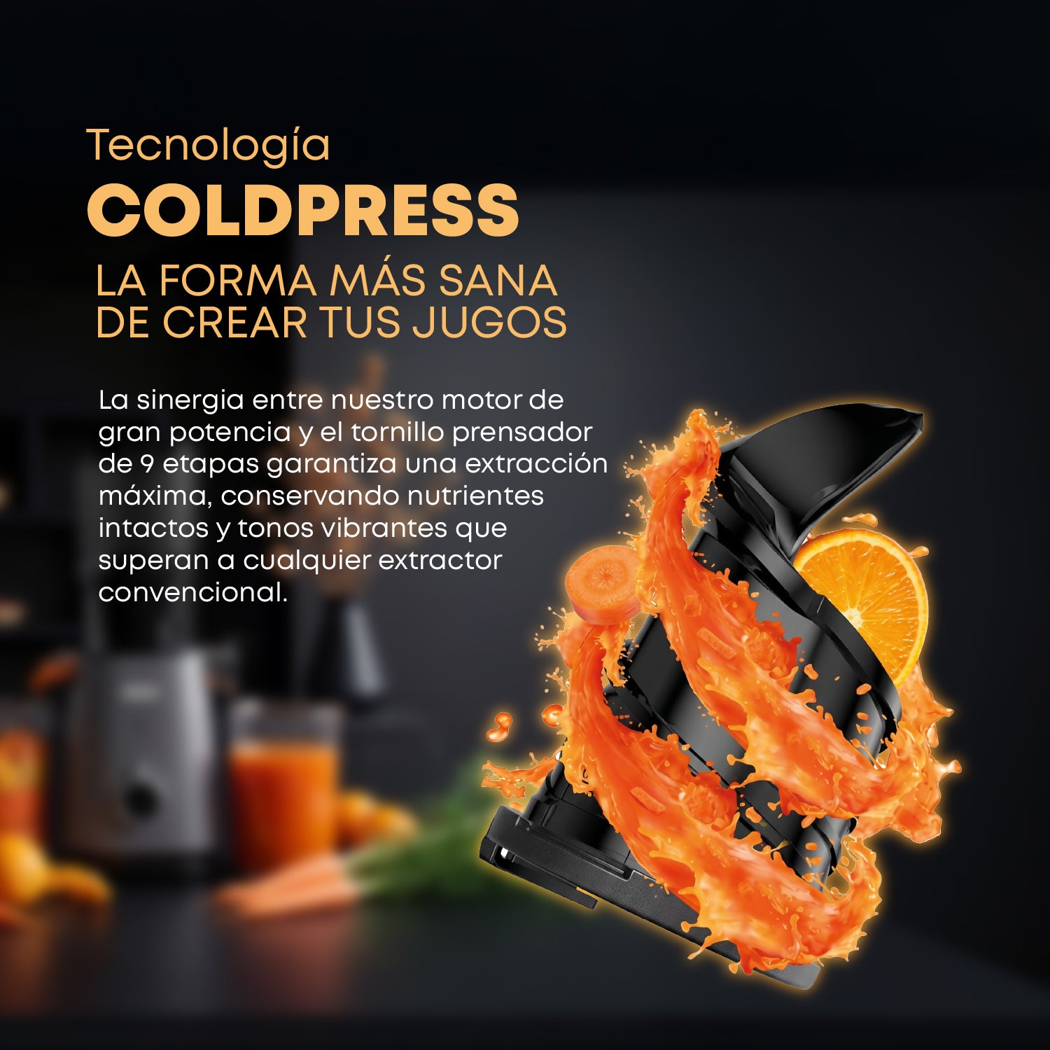 Prensadora de Jugo en Frío Slow Press Pro 200W