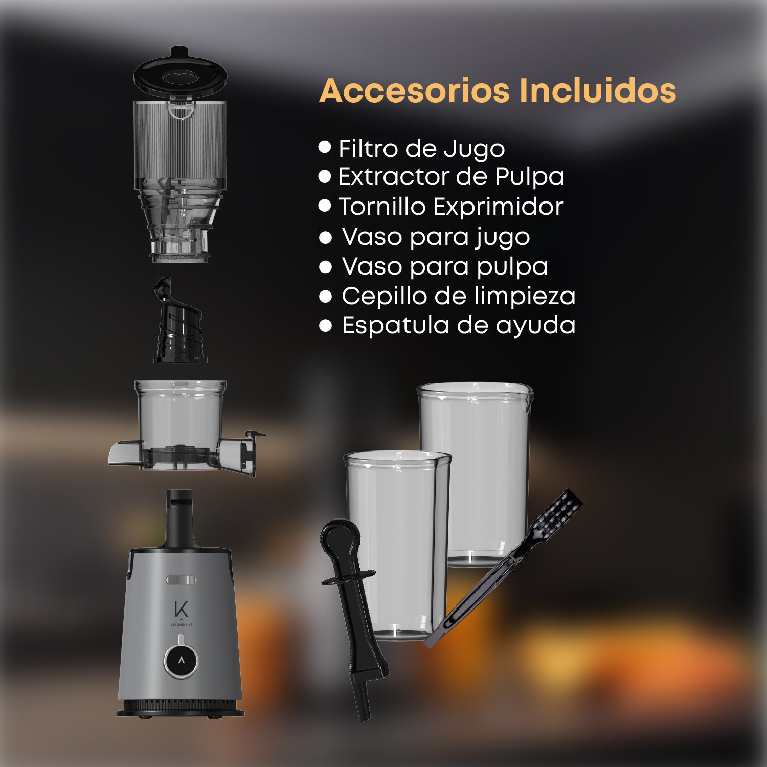 Prensadora de Jugo en Frío Slow Press Pro 200W