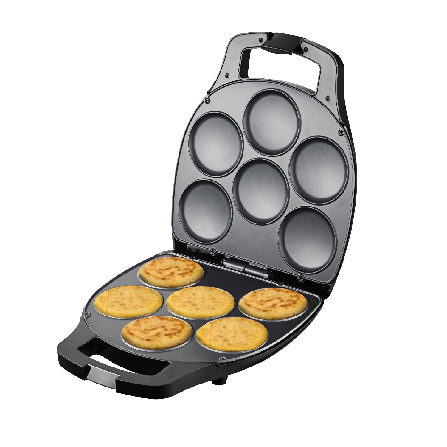 Máquina de Arepas y Panqueques Antiadherente -  Gourmet Press 6 en 1