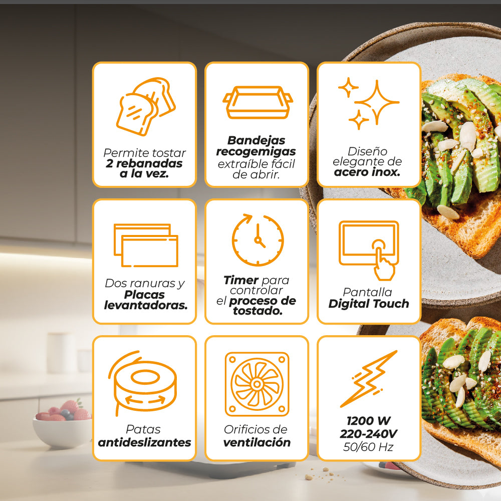 Tostador Digital Smart Elegance - 100% Automático