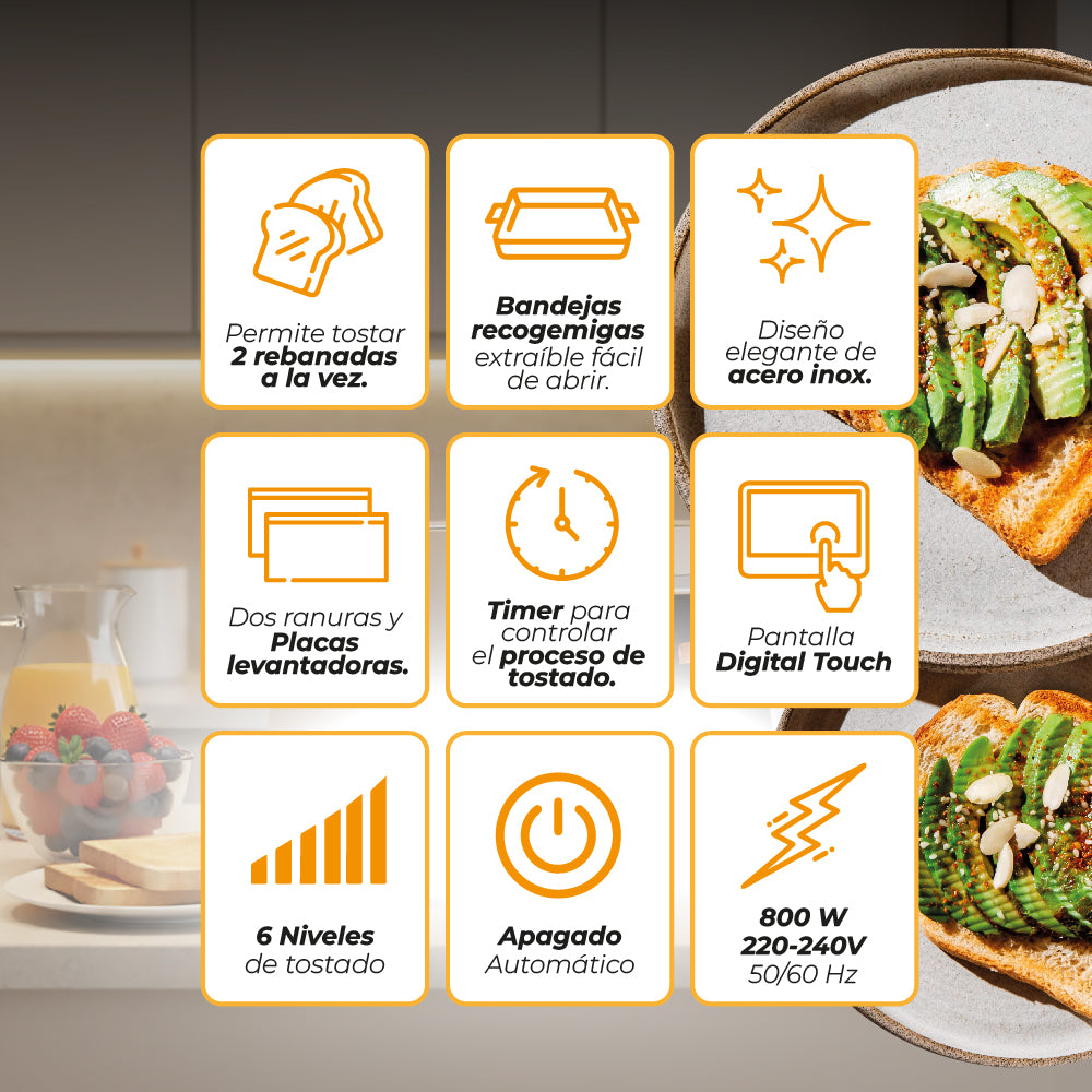 Tostador Digital Smart Toast Compact - 100% Automático