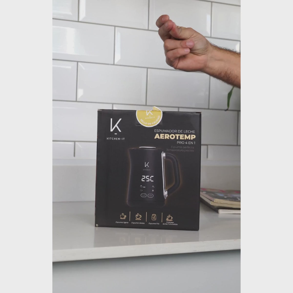 Espumador de Leche Eléctrico AeroTemp Pro 4 en 1