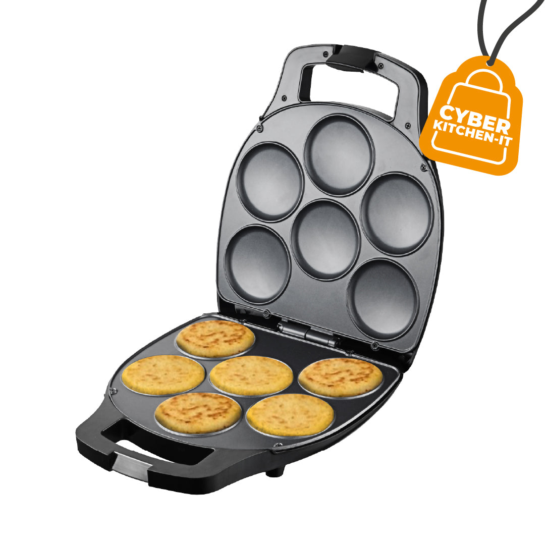 Máquina de Arepas y Panqueques Antiadherente -  Gourmet Press 6 en 1
